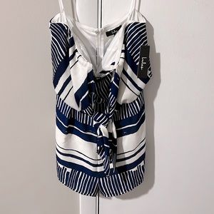 Lulus tie front romper